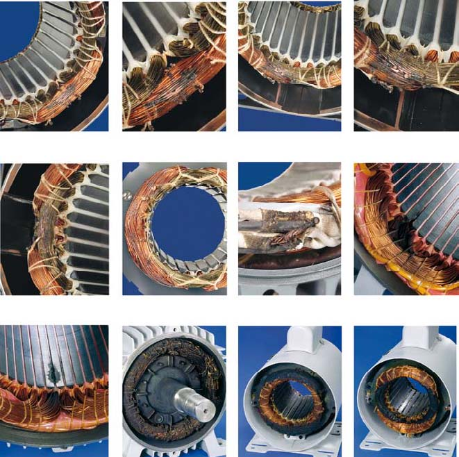 Daos em Erolametos O tempo de vida operacioal do erolameto de um motor elétrico moofásico depede de vários fatores, como: especificação correta (tesão, freqüêcia, úmero de pólos, grau de proteção,