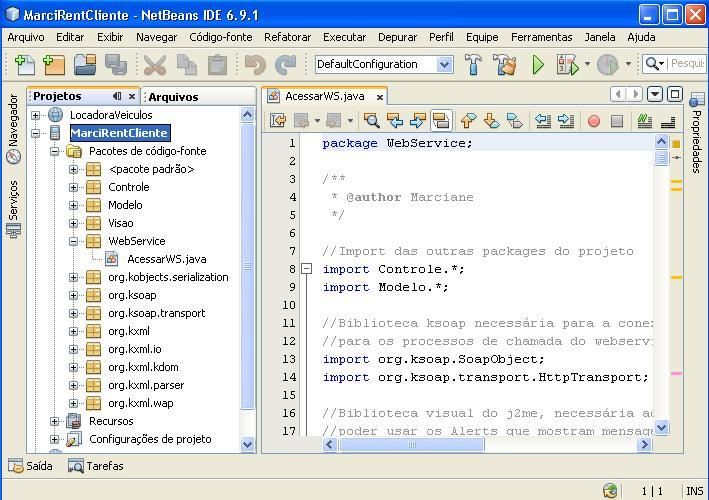 28 Figura 7 IDE Netbeans Abaixo cita-se algumas ferramentas utilizadas: a) Netbeans, versão: 6.9.