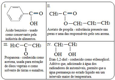 Exercícios de aprendizagem. 01.A seguir são apresentadas as fórmulas estruturais de algumas substâncias que, de alguma forma, fazem parte do nosso cotidiano.