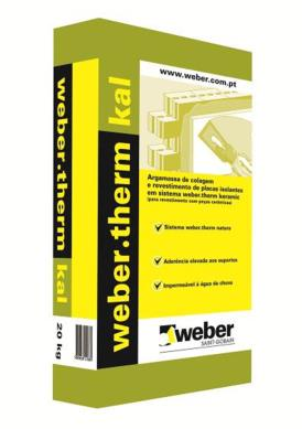 Sistema weber.therm natura Pág 10/15 6.3. Argamassas de colagem e revestimento weber.therm kal UTILIZAÇÕES Colagem e revestimento de placas isolantes em sistema weber.