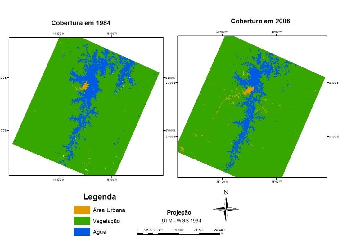 Porém observou-se também que de 1984 a 2006, houve mudanças quanto a área de urbanização e expansão de construções em direção as rodovias que cortam a cidade.