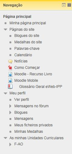 Terminologia Lista de alguns termos e definições comuns na Plataforma eweb-ipp: Formato: Método utilizado para dividir a Unidade Curricular e distribuir o conteúdo.