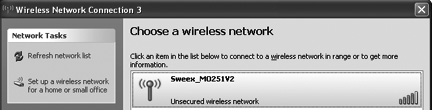 Clique com o botão direito do seu rato em Conexões LAN (LAN Connection) ou em Conexão de Rede Sem Fios (Wireless Network connection) e escolha Indicar as redes sem fios disponíveis (View Available