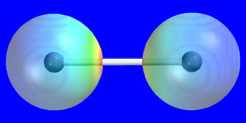 2 átomos de de separados Cada átomo de apresenta 1 eletron no orbital do subnível 1s.