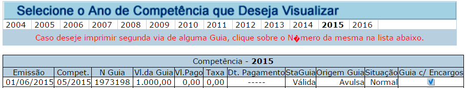 calendário para visualizar e indicar a data de correção