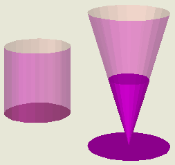 12. As figuras representan un vaso cilíndrico de 6 cm de diámetro e 8 cm de