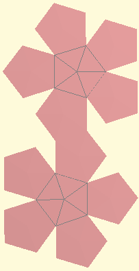 Octaedro: 8 caras (triángulos equiláteros)