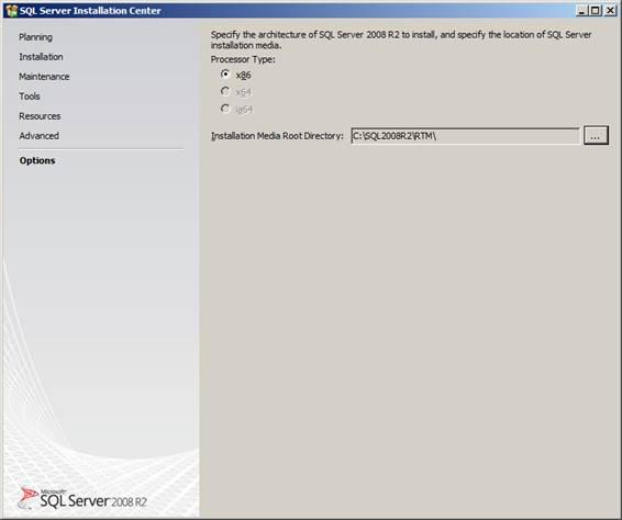 5. Em SQL Server Installation Center s Installation Screen você precisa para escolher New Installation ou adicionar