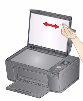 Como fazer a manutenção da impressora 4. Seque o vidro com um pano sem fiapos. 5.