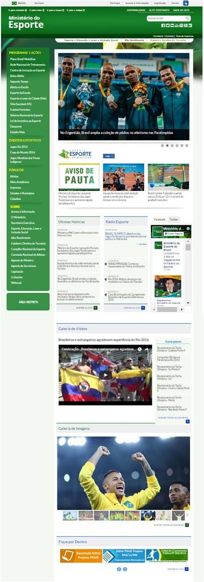 Desempenho da cobertura dos Jogos Dados de acessos ao portal Esporte.gov.br 1 a 16 de setembro 119.