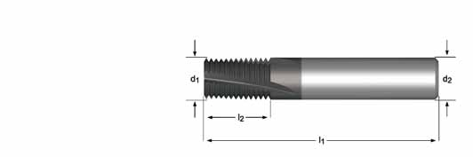 J280 J280 J280 G(BSP) Thread Mill Spiral Flute 10 Fresa para rosca G(BSP) con ángulo de hélice de 10 Fresa de Roscar G(BSP) com ângulo de hélice a 10º Fraise à fileter G(BSP avec goujure hélice 10