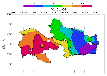 Figura 2 - Mapa de isoentropias do trimestre chuvoso do