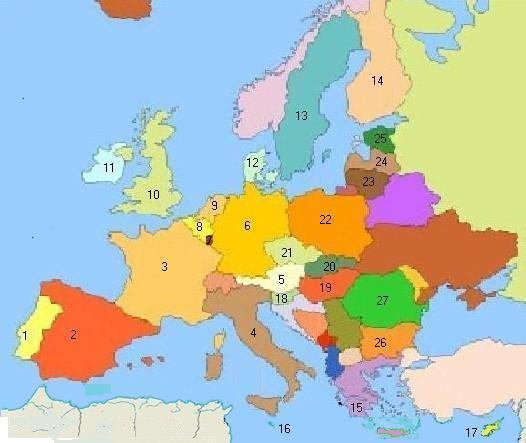 Ficha didáctica n 5 (O Barry e os países da União Europeia) Na sua viagem, o Barry atravessou cinco países da União Europeia.