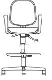 A. O espaldar médio é utilizado geralmente em cadeiras para ambientes de trabalho com computadores, ambientes de espera ou para secretariado. B.