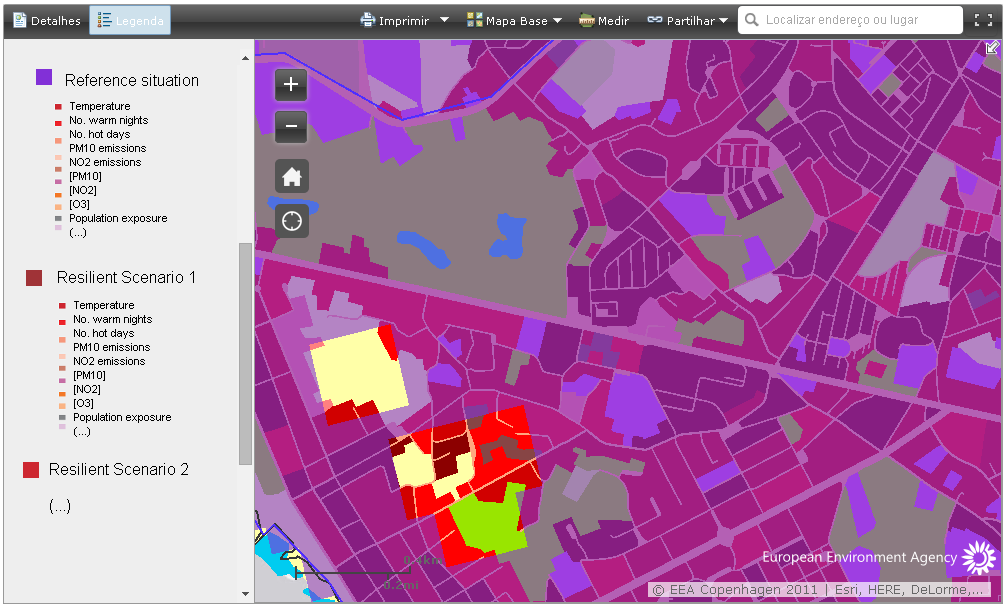 o projeto CLICURB produto final atlas urbano zoom sobre áreas de