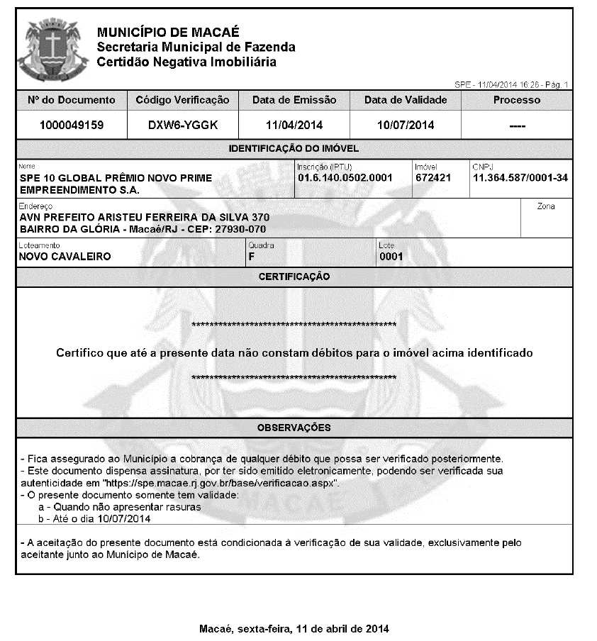 4. Certidão Negativa