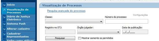 CONSULTANDO PROCESSOS Clique em