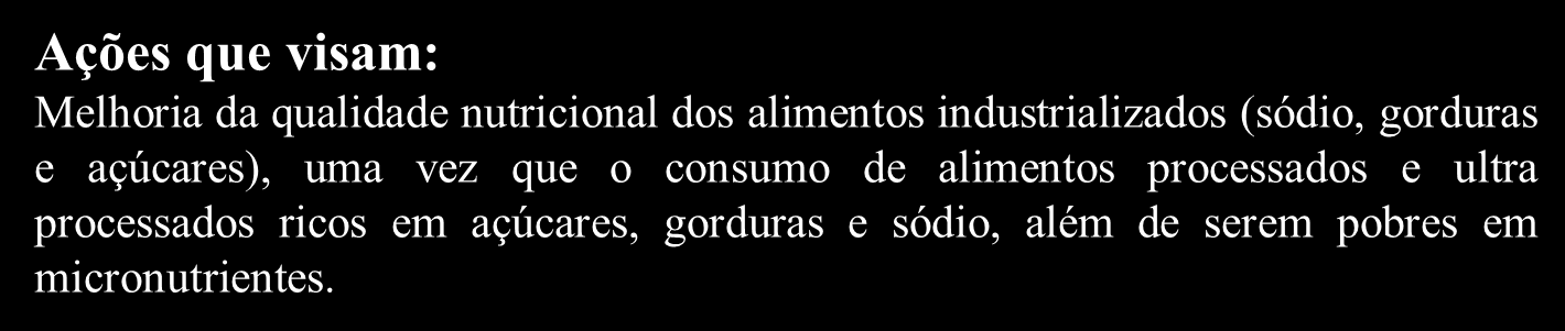 6. Regulação e controle da qualidade e inocuidade de alimentos Projetos de Leis voltados a regulamentação da publicidade infantil,