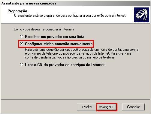 Conectar-me usando uma conexão de banda larga