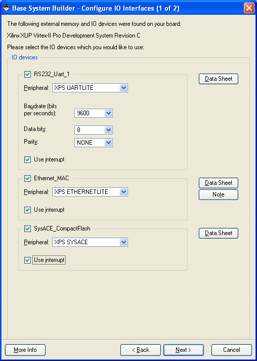 20 Na aba Configure IO Interfaces (1 of 2), habilite as