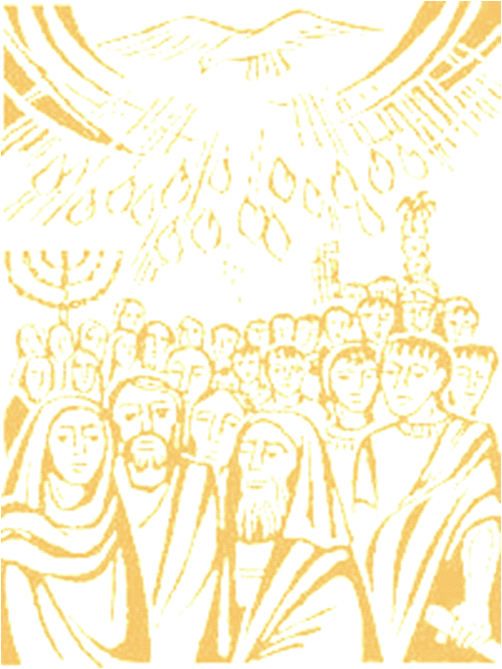 Domingo de Pentecostes (A força do Espírito...) 1.ª Leit. Act 2, 1-11; Salmo Sal 103 (104), 1ab e 24ac.29bc-30.31.34 (R. 30); 2.ª Leit. 1 Cor 12, 3b-7. 12-13; Evangelho Jo 20, 19-23.