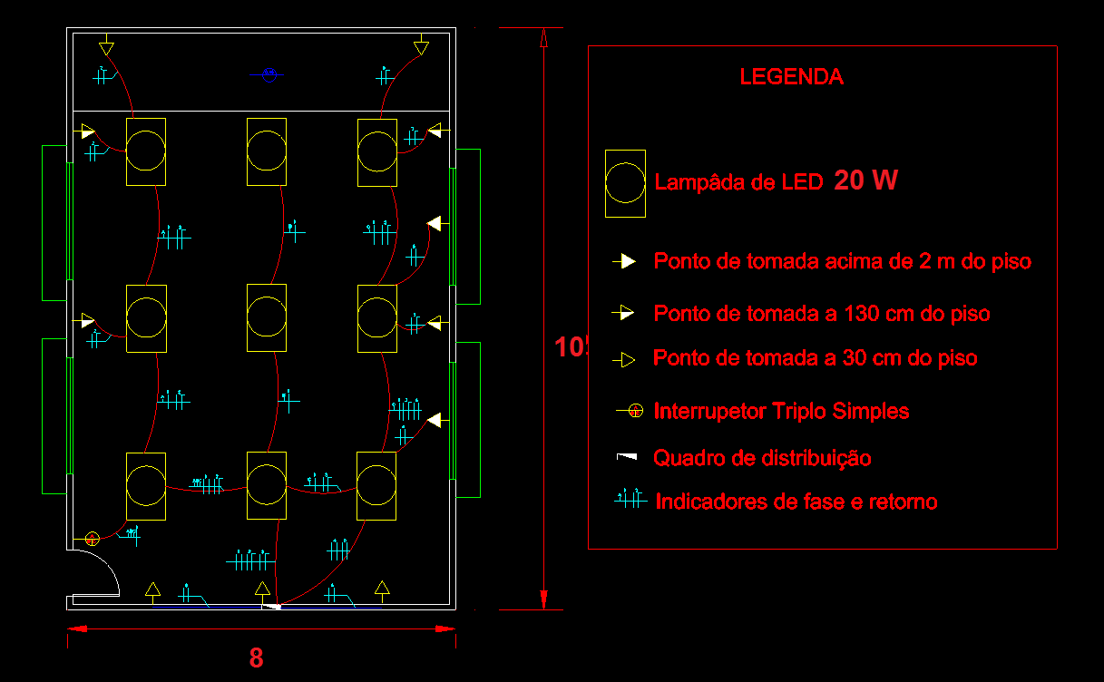 19 APÊNDICES Planta Elétrica de uma Sala de Aula.