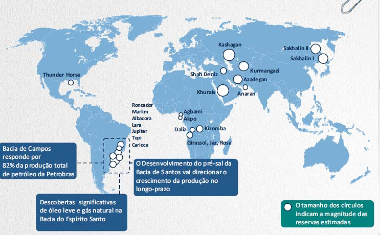 23 A Petrobras tem projetos de exploração e produção de petróleo em andamento no Golfo do México, na África, no Irã e na Turquia.
