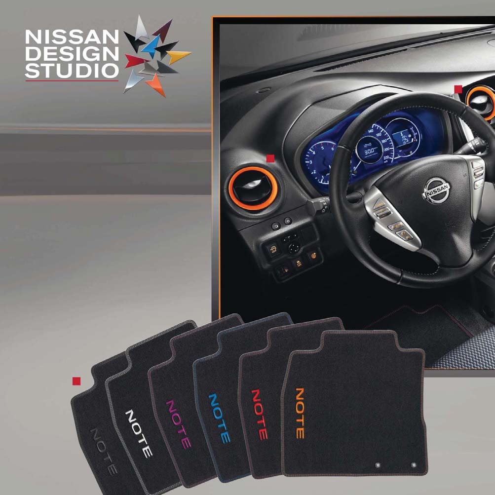 PARA NOTE Seleccione o seu próprio esquema de cores para o Nissan NOTE com o Nissan Design Studio.