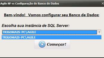 (figura3) Escolha a instancia do SqlServer: Figura2- Tela de criação do banco de dados