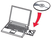 Instalando os Drivers e Software Para iniciar a instalação de sua PIXMA ip110 na sua rede sem fio, insira o CD-ROM* de instalação no seu computador. O programa de instalação iniciará automaticamente.