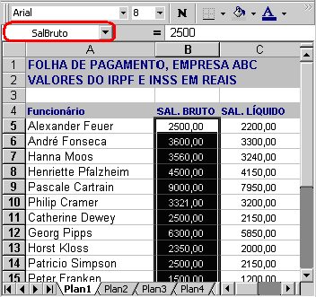 Faixas Após a nomeação das faixas elas podem ser