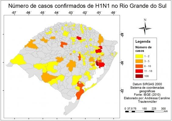 Figura 2: Gráfico dos casos e óbitos por H1N1 do ano de 2013 até 2016.