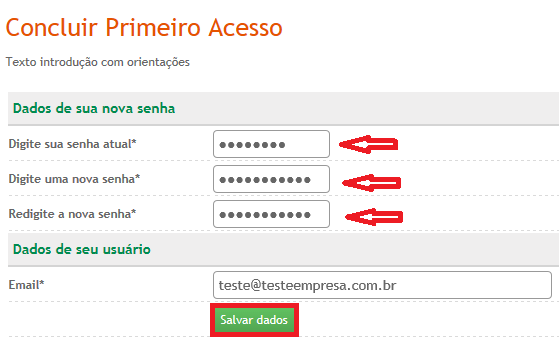 Clique no link destacado, para ir na página de login.