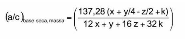 Para combustíveis sólidos e líquidos, a quantidade teórica de ar necessária à combustão de um combustível é usualmente apresentada em base mássica (kg de ar/ kg de combustível),podendo ser calculada
