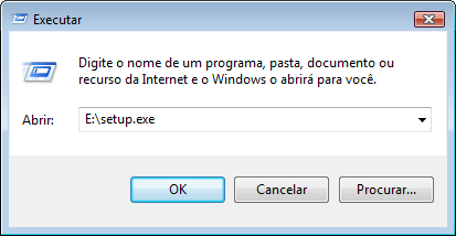 Microsoft Word 2007 3. Clique no botão Iniciar. 4. No menu Iniciar, clique no comando Executar. Será aberta a caixa de diálogo Executar, exibida na Figura 1. 5.