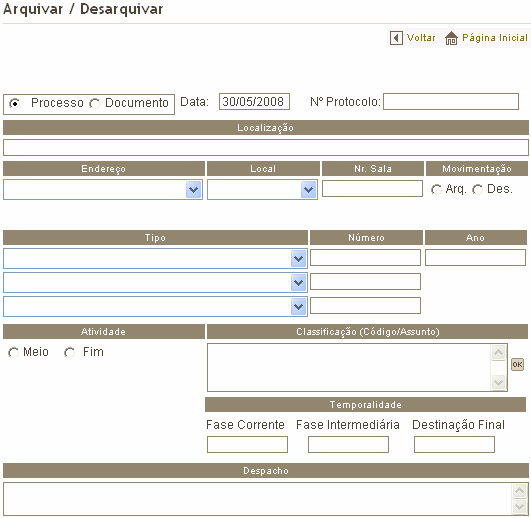 Para anexar ao protocolo os documentos deverão estar na mesma unidade, tanto o protocolo principal quanto o(s) protocolo(s) que serão anexados, caso ao contrário o sistema mostrará a mensagem: