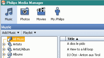 Clique com o botão direito do rato numa faixa de música, fotografia ou filme para abrir um menu de contexto.