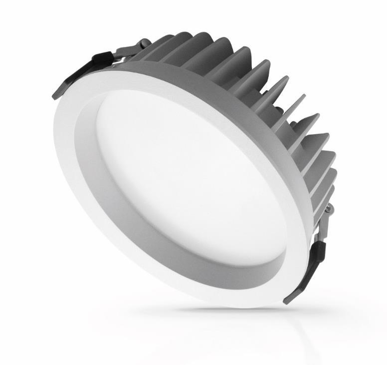 Downlight 5 grandes vantagens Substituição direta para downlights com CFL (2x8W, 2x26W) Economia de energia até 60% Instalação simples e rápida Elevada