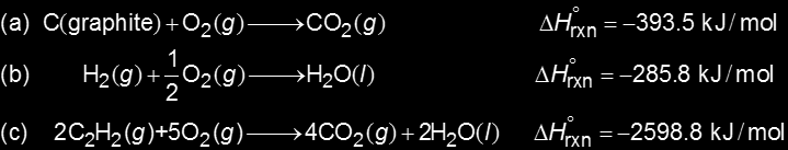 acetileno (C 2 H 2 ) a partir dos seus