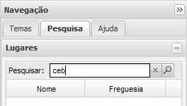 Separador Ajuda Neste separador é disponibilizada ao utilizador a descrição das funcionalidades da aplicação munwebgis.