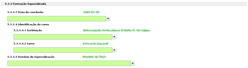 5.1.3.4.2 ou 5.3.3.4.2 - Curso Não, por não comprovar com documentação (Não Valida) Não, por mencionar incorrectamente (Não Valida) Não, por o curso não se encontrar nos despachos referidos nos n.