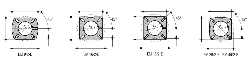 Modelo Queimador audal m 3 /h kw Potencia térmica RTRÍSTIS TÉNIS kcal/h Motor 230V ~ 50Hz 230/400V ~ 50Hz B Medidas* M 9/2-4,3 9 43 89,5 36.980 76.970 100 W mon.