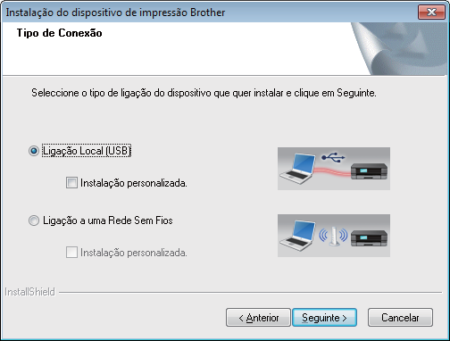 USB Windows Pr utilizdores de interfe USB (Windows XP Home/XP Professionl/Windows Vist /Windows 7/Windows 8) 11 Antes de instlr Clique em Instlção de MFL-Pro Suite e lique em Sim se eitr os termos do