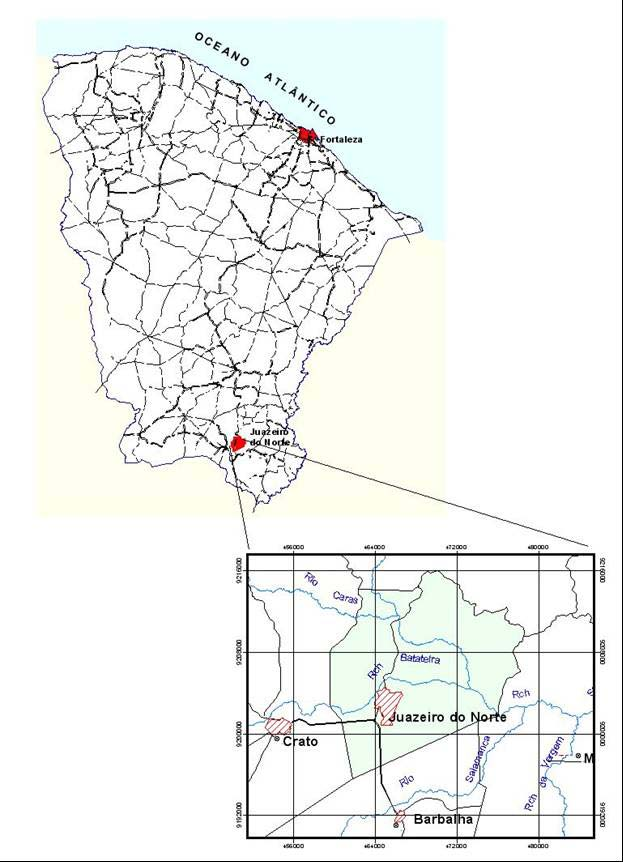 Figura 1 Localização do Município de Juazeiro do Norte CE.