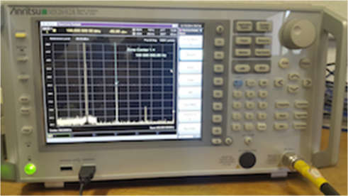 O sinal recebido no analisador pode ser observado na Figura 4.