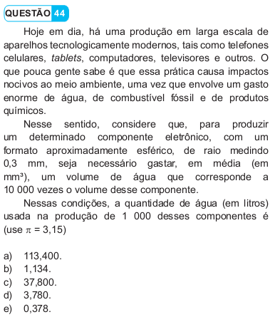 4 2. 2 = 96 m 3 Agora, precisamos lembrar que 1m³ = 1000 l,