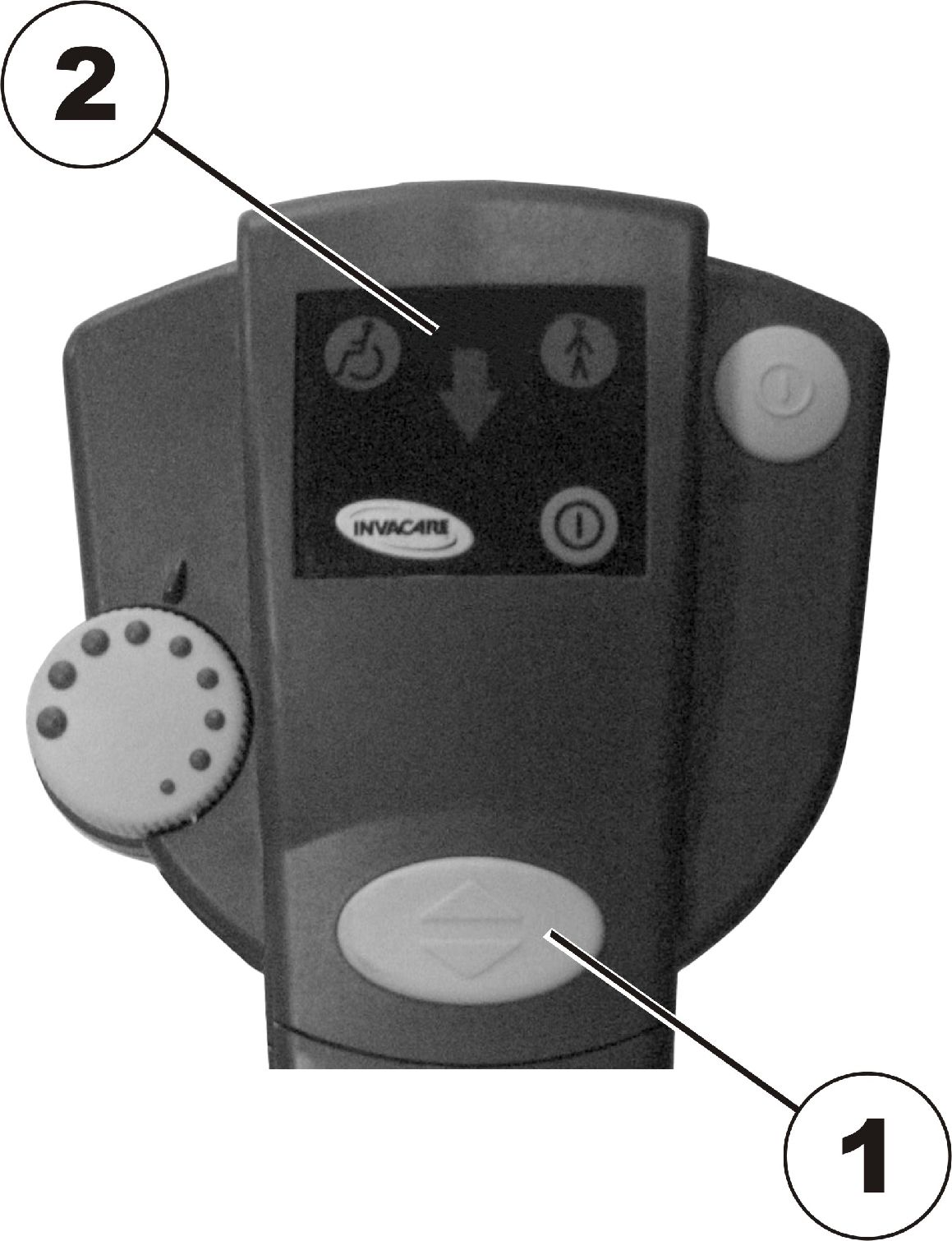 Utilização 4.3 Controlar a cadeira de rodas com o IDC 1. Ligue a cadeira de rodas através do comando principal. Os indicadores do comando acendem-se. Se necessário, predefina a velocidade. 2.