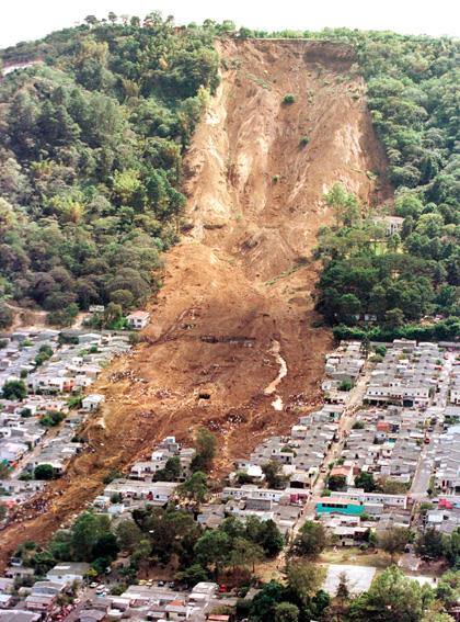 após as erupções vulcânicas.