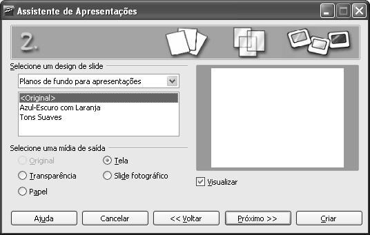 Na terceira e última etapa do assistente, podemos padronizar um efeito de transição e a velocidade em que isso ocorrerá inclusive o