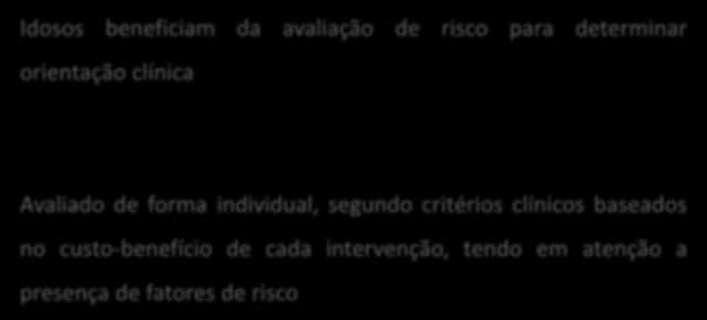 determinar orientação clínica Avaliado de